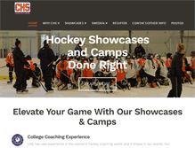 Tablet Screenshot of collegehockeyshowcases.com
